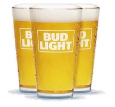 Bud Light 2-Pack Glass Pint, 16oz - £19.67 GBP