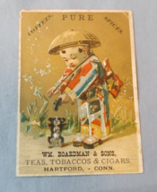 Victorian Trade Card 1890s Chinese WM Boardman Teas Tobacco Cigars Hartf... - £7.75 GBP