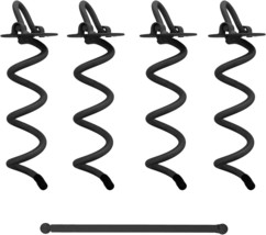 Ground Screw Anchor Twist Stakes, 8 Inch, Heavy Duty, 4 Pack, 7Penn Spiral - £30.70 GBP