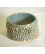 Blue Clay Napkin Holder Abstract Designs c - £5.44 GBP
