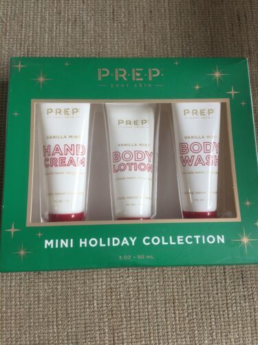Prep Your vanilla mint bath set Hand Creame Body Wash Lotion Travel 3oz - $3.99