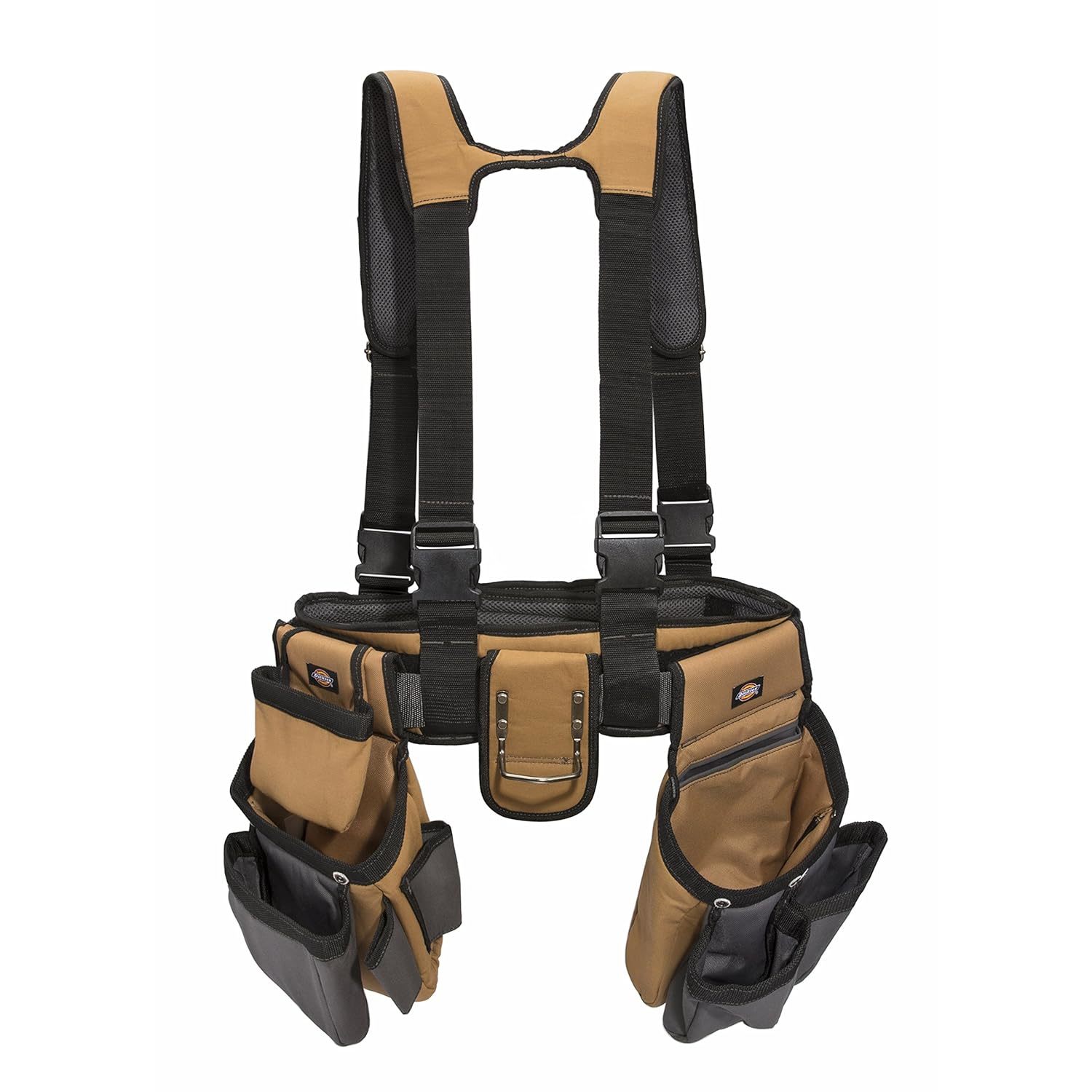 Dickies 4-Piece Carpenter's Rig, Padded Tool Belt Suspenders, Cooling Mesh, Tool