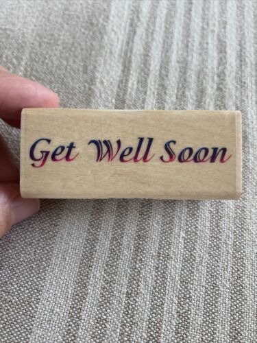 Stampabilities Get Well Soon Rubber Stamp 1999 CR1003 Wood - $9.49
