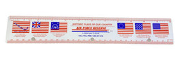 Air Force Reserves Historic Flags of our Country Advertising Ruler Vintage - $12.07