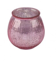 New Glasteelicht, Pink, 9 x 9 X 9 CM, Handmade, Germany - £6.21 GBP