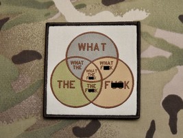 What The F**k Venn Diagram Woven Morale Patch WTF - Hook/Loop - Multicam... - £6.33 GBP