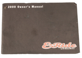 e-Cruiser Electric Bike Owner&#39;s Manual 2000 Very Good Condition - £9.02 GBP