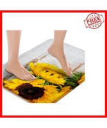 Elegant Yellow Sunflower Bath Mat, 18x30 Inches - Soft Microfiber &amp; Wash... - $546.04 MXN