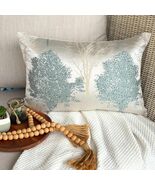 The HomeCentric Blue Jacquard Lumbar Pillow Cover - Azure Frost - €32,77 EUR+