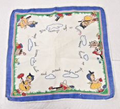 Vintage Cotton Hankie Kid&#39;s Cleaning Dusting Wax Scrub More 9 inch - $9.41