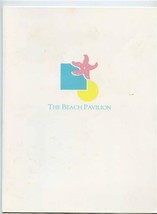 The Beach Pavilion Menu Ritz Carlton Hotel 1990&#39;s - $37.62