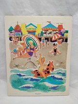 Vintage Playskool Children On A Beach Tray Puzzle Golden Press 80-12c - $29.69