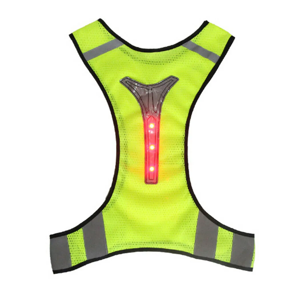Outdoor Reflective Vest Motorcycle LED Light Up Safety  Adult Unisex Jogging Pol - £103.07 GBP