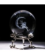 Fairy Decor Glass Ball Sphere with Stand Fairytale Home Decoration - $23.76