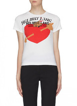 Helmut Lang Valentine&#39;s Heart Puppy Tee Shirt XS womens NWT - £79.00 GBP