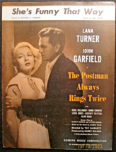 Lana Turner,John Garfield (The Postman Rings Twice) ORIG,1946 Movie Sheet Music - $123.75