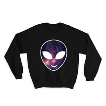 Alien Head : Gift Sweatshirt Extraterrestrial Ufo Area 51 Science Fiction Day Wa - £22.61 GBP