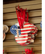 Disney Parks Mickey Mouse Icon USA Flag Disc Ornament NEW - $40.87 CAD