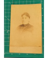 Antique Victorian Cabinet Card Handsome Woman Lady Gussie Shaw Blizzaid - £11.02 GBP