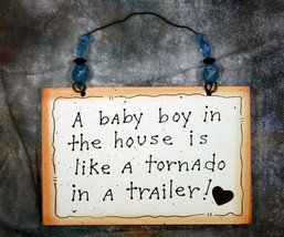 Wall Decor Sign - Baby Boy in the House - £9.50 GBP