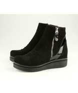 *Handmade Leather Ankle Boots, Women&#39;s Size 7.5, Black - $173.55 CAD
