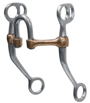 Western Horse Stainless Steel 5&quot; Copper Mouth High Port Correction Tom Thumb Bit - £22.59 GBP
