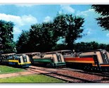 Miniature Train Engines Zoological Gardens Detroit MI UNP Chrome Postcar... - £2.33 GBP