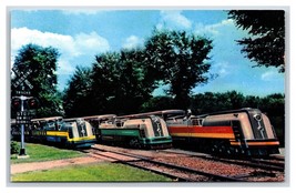 Miniature Train Engines Zoological Gardens Detroit MI UNP Chrome Postcard S12 - £2.30 GBP