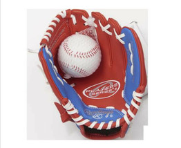 Rawlings Player Series Red Vinyl Right-handed Baseball Glove 9 in. 1 pk (ah,a) - £70.08 GBP