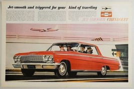 1962 Print Ad Chevrolet Impala 4-Door Sport Sedan Red Car Jet Smooth Chevy - $23.23