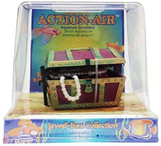 Action Air Treasure Chest Aquarium Ornament by Penn Plax: Motion-Activated Under - £11.12 GBP