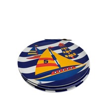 Precisioncraft  Melamine Dinner Plate 10 in Diameter Sailboat Blue White Precidi - £15.56 GBP