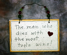 Wall Decor Sign - Man with the Most Tools - £9.43 GBP