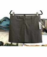 Theory Schwarz Stretch Leinen &quot; Arlyla &quot; Stil #A0304307 Minirock Sz 6 Nwt - $106.50