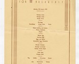 Cumberland French Restaurant Breakfast Menu 1936 Cumberland Hotel London... - $31.68