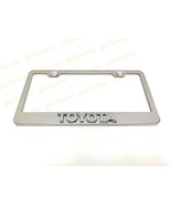 3D Toyota Badge Emblem Stainless Steel Chrome Metal License Plate Frame ... - €19,92 EUR