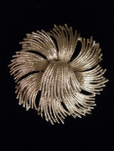MONET Pinwheel Silvertone Brooch Pin Vintage  - $4.95