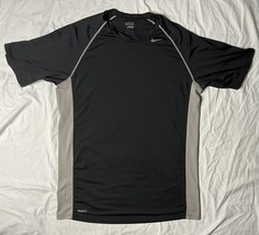 Nike Pro Fit Performance Apparel T Shirt Men’s Medium Black &amp; Gray Activ... - $20.00