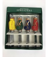 Appetizer Cheese Dip Spreaders Golf Bag Handle Serving Knives Set of 4 N... - $285.40 MXN
