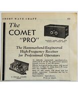 1932 The Comet Pro Receiver Tube Radio Advertisement Hammarlund Electron... - $19.99
