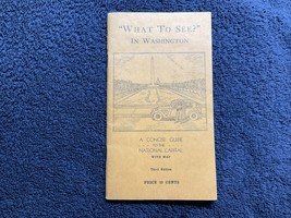 1937 &quot;What to See?&quot; In Washington - Concise Travel Guide to the National... - $362.73 MXN