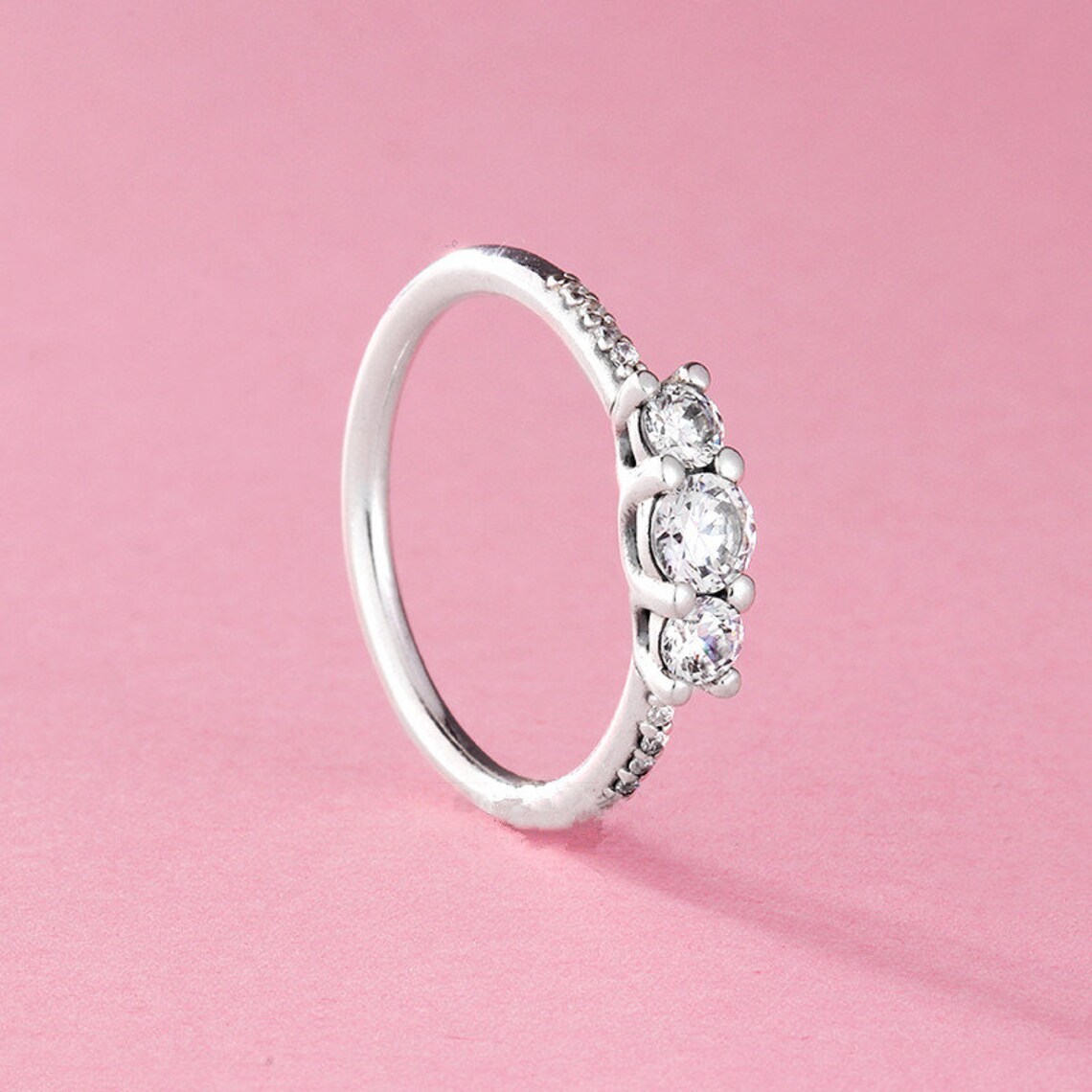 925 Sterling Silver Fairytale Sparkle with Clear CZ Ring For Women