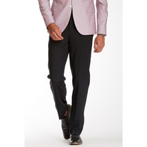 Ike Behar Mens Wool Flat Front Dress Suit Slacks Pants Black 40 NWT - £81.90 GBP