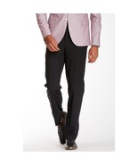 Ike Behar Mens Wool Flat Front Dress Suit Slacks Pants Black 40 NWT - $104.76