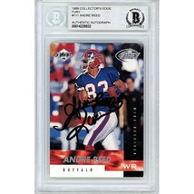 Andre Reed Buffalo Bills Signed Collectors Edge On Card Auto BGS Autograph Slab - $79.16