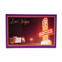 Vintage Postcard Frontier Hotel Casino Las Vegas Nevada Night Marquee 1991 - £7.47 GBP