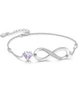 Mother&#39;s Day Gifts for Mom Her Wife, Infinity Love Heart Symbol Charm Br... - £51.02 GBP