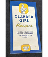 CLABBER GIRL &quot;Recipes&quot; 1934 Vintage Cookbook Clabber Girl Baking Powder - $10.92 CAD