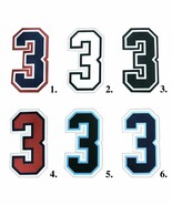 SMITTY | 3&quot; Umpire Numbers | Iron On Sew On for Athletic Shirts or Sport... - $190.17 MXN