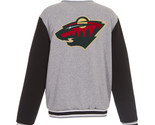 NHL Minnesota Wild  Reversible Full Snap Fleece Jacket JHD Embroidered L... - £107.90 GBP